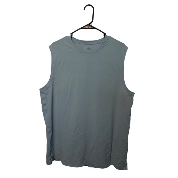 ALO Yoga Other - Alo Yoga Muscle Shirt Mens Large Blue Sleeveless Performance Gym Tee Tank Train